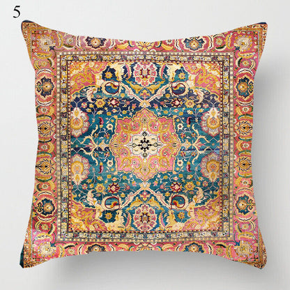 Colorful Global Inspired Pattern Pillow Cover Home Decor