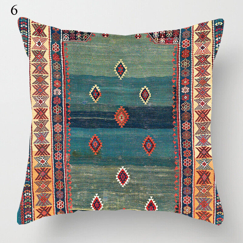 Colorful Global Inspired Pattern Pillow Cover Home Decor