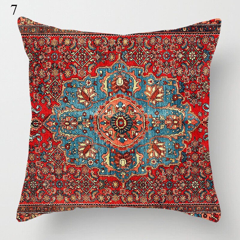 Colorful Global Inspired Pattern Pillow Cover Home Decor