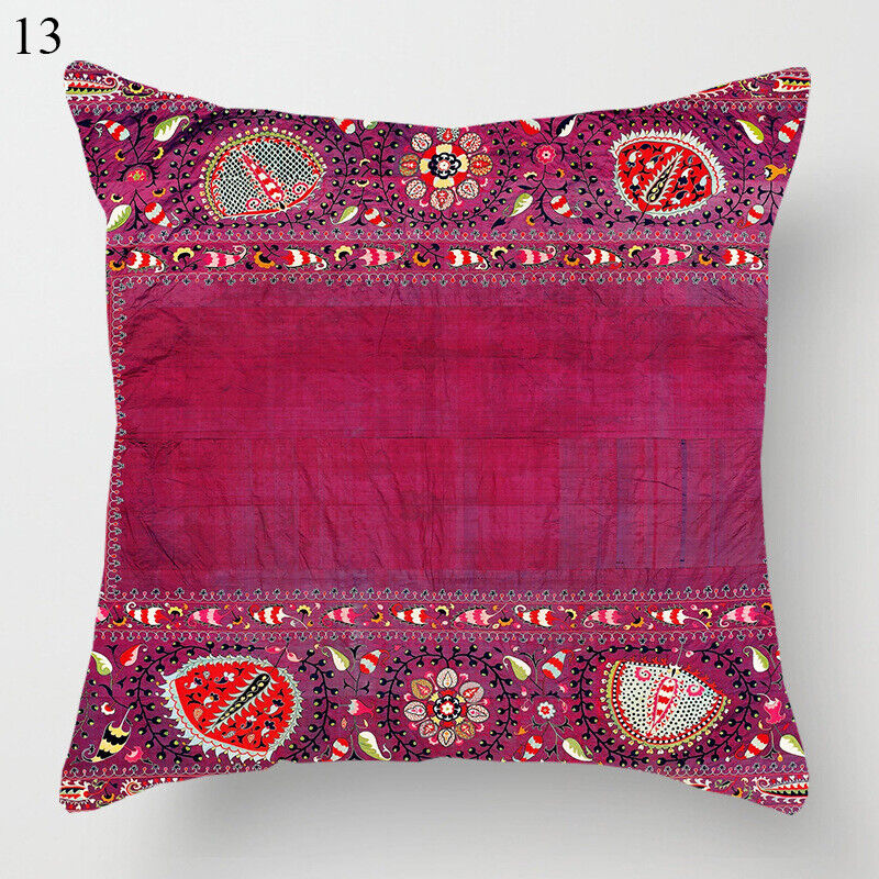 Colorful Global Inspired Pattern Pillow Cover Home Decor