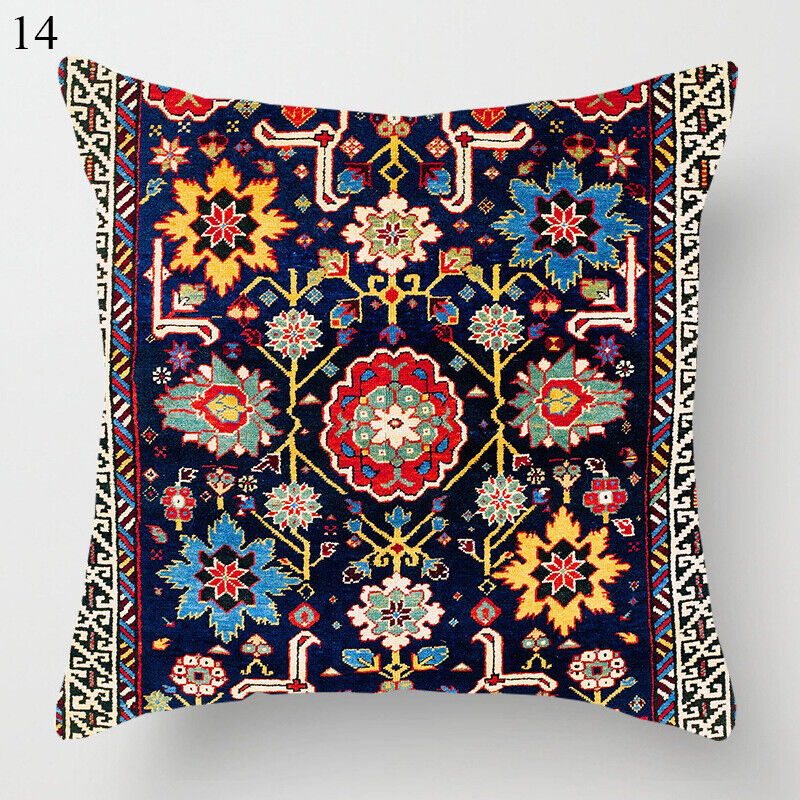 Colorful Global Inspired Pattern Pillow Cover Home Decor