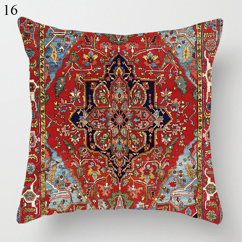 Colorful Global Inspired Pattern Pillow Cover Home Decor