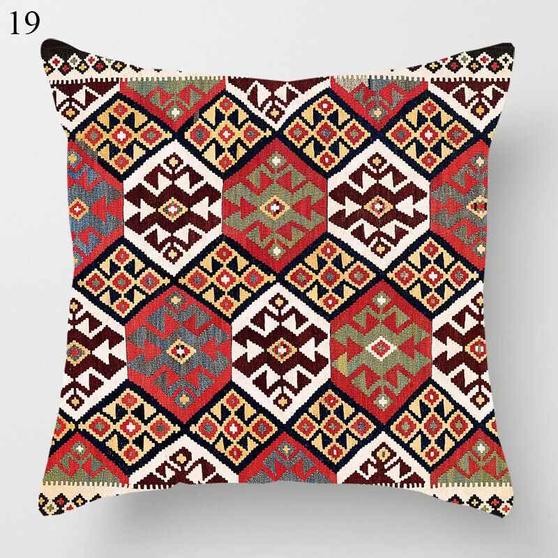 Colorful Global Inspired Pattern Pillow Cover Home Decor