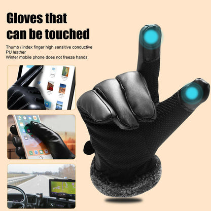 Insulated Warm Waterproof Ski Gloves for Men