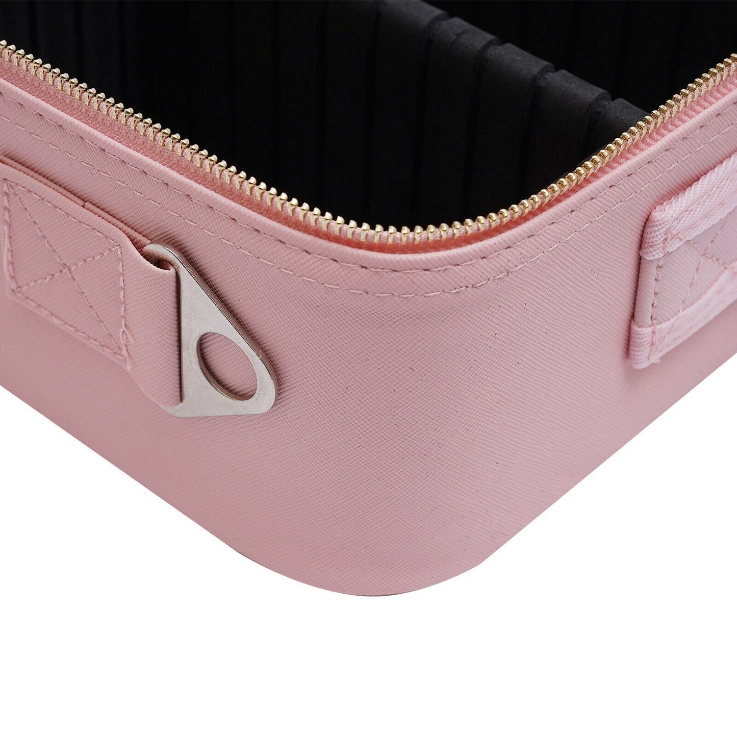 Compact Travel Makeup Bag with LED Light & Mirror