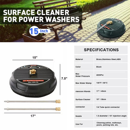 Powerful 15 Inch Pressure Washer Surface Cleaner