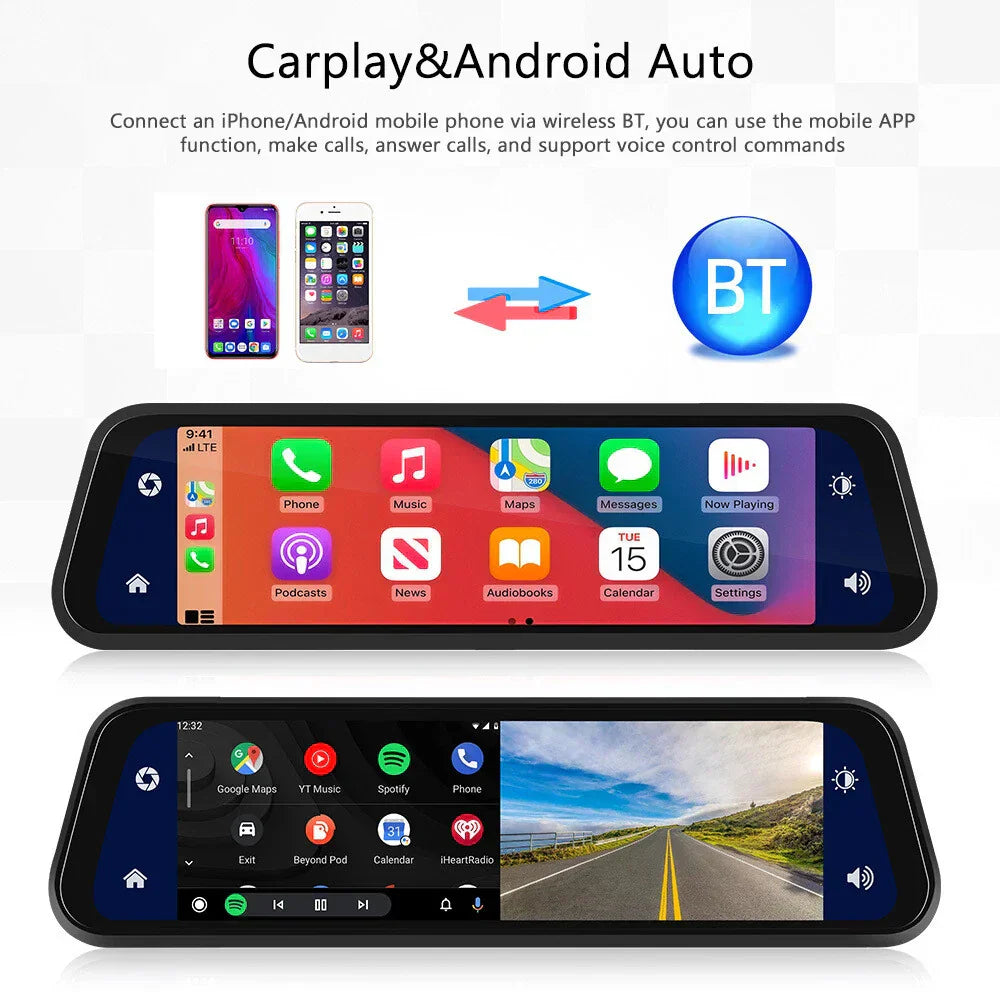 HD Dual Lens Car Camera with Smartphone Link