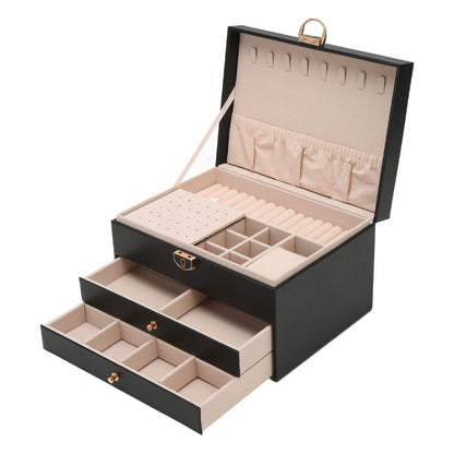 Secure Stackable Leather Jewellery Storage Box