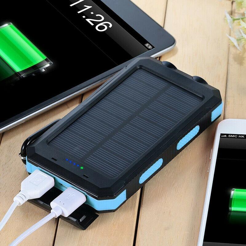 Portable Waterproof Solar Power Bank with USB Charger