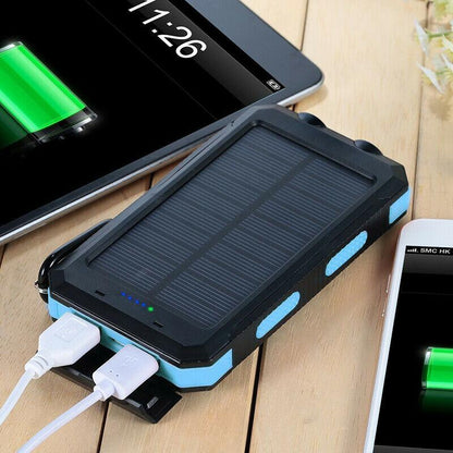 Portable Waterproof Solar Power Bank with USB Charger