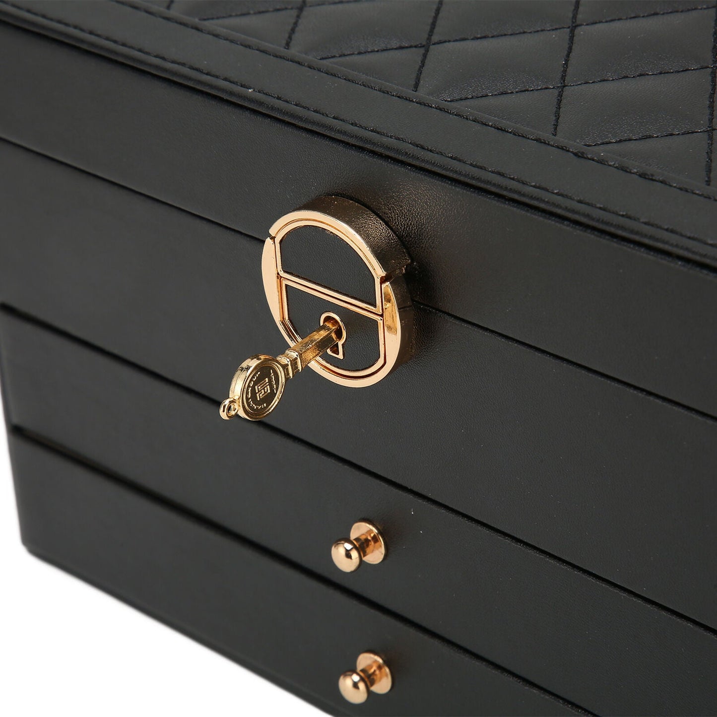 Secure Stackable Leather Jewellery Storage Box