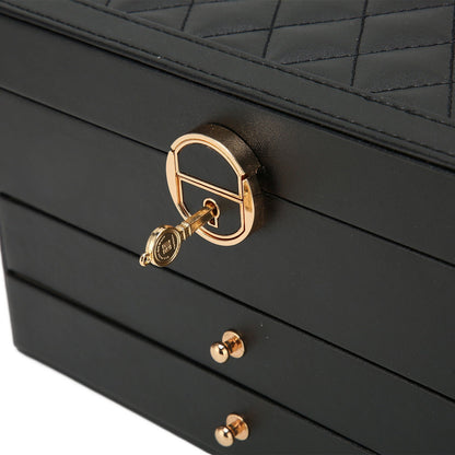 Secure Stackable Leather Jewellery Storage Box