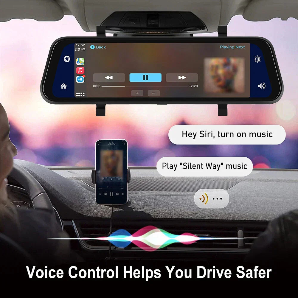 HD Dual Lens Car Camera with Smartphone Link
