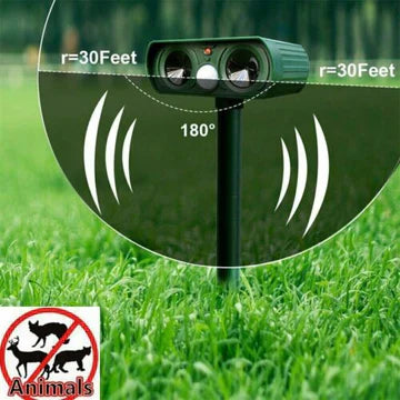Outdoor Solar Powered Animal Repellent Device