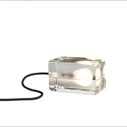 Elegant Glass Desk Lamp with Clear LED Lighting