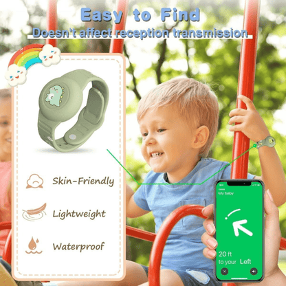 Colorful Kids GPS Tracker Dino Wristband