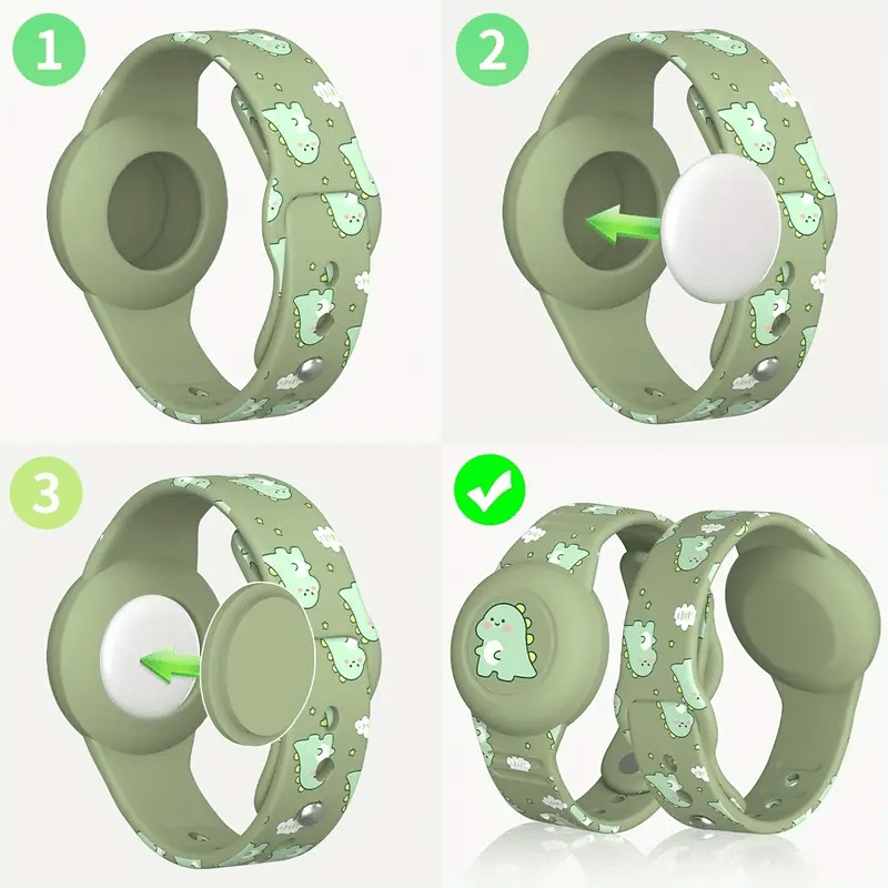Colorful Kids GPS Tracker Dino Wristband