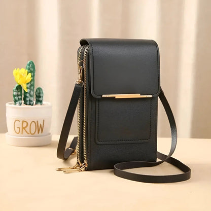 Secure Leather Shoulder Bag with Theft Proof Design
