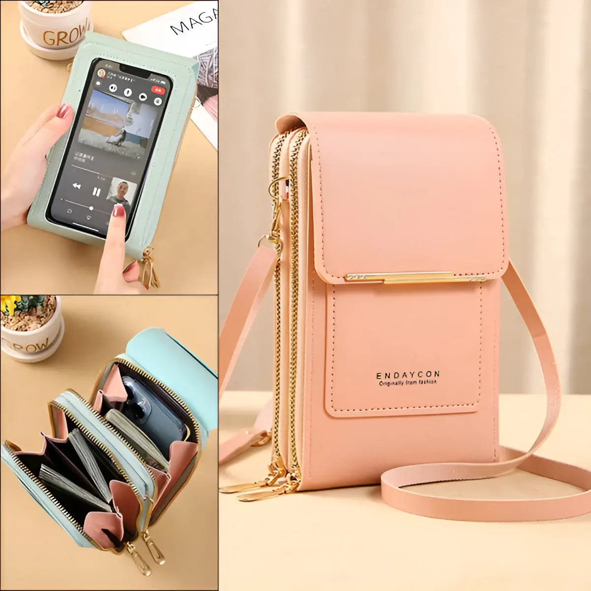 Secure Leather Shoulder Bag with Theft Proof Design