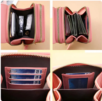 Secure Leather Shoulder Bag with Theft Proof Design
