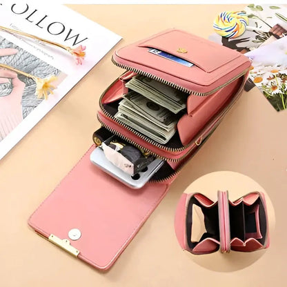 Secure Leather Shoulder Bag with Theft Proof Design