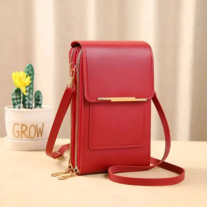 Secure Leather Shoulder Bag with Theft Proof Design