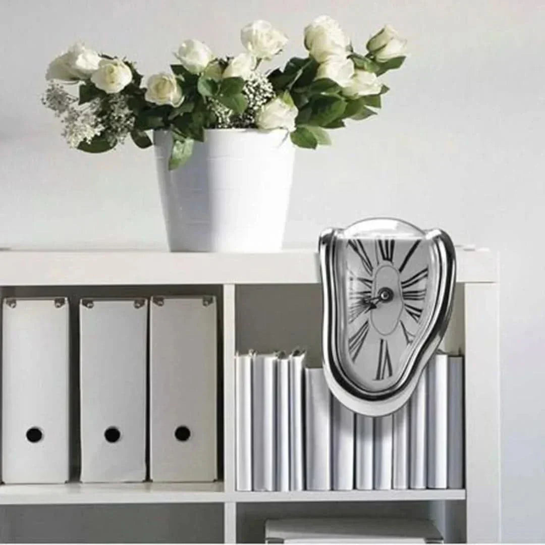 Surreal Art Melting Clock Sculpture