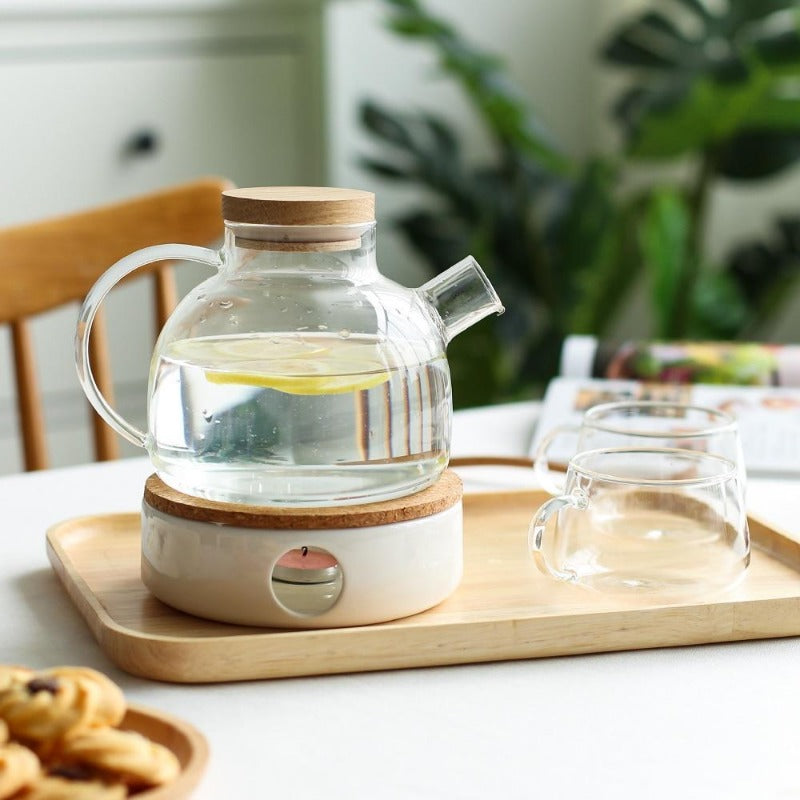 Elegant Clear Glass Tea Infuser Set