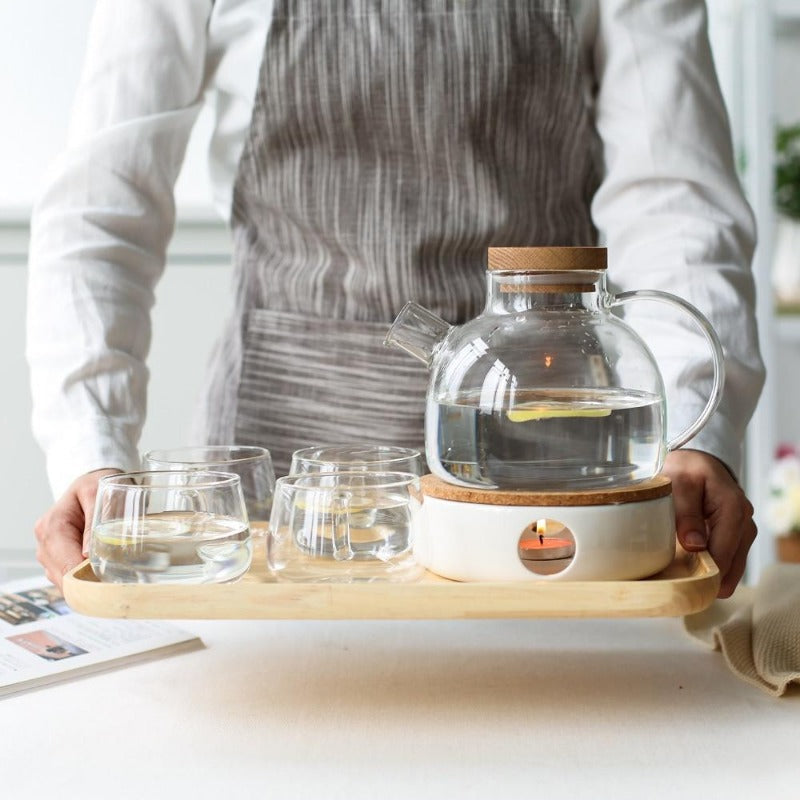 Elegant Clear Glass Tea Infuser Set