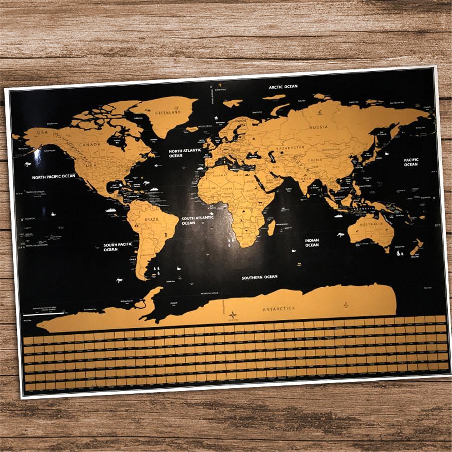 Interactive Travel World Map Print