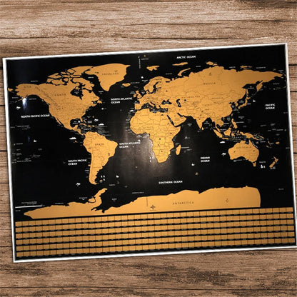 Interactive Travel World Map Print