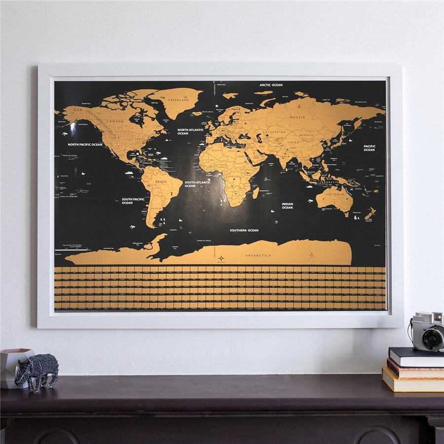Interactive Travel World Map Print
