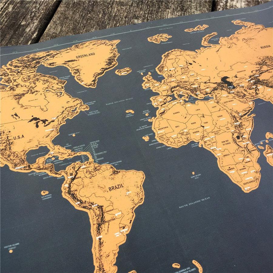 Interactive Travel World Map Print