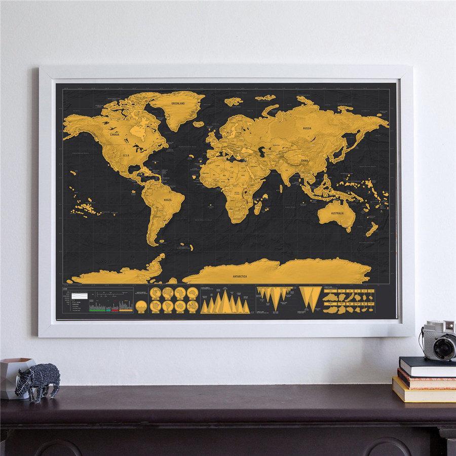 Interactive Travel World Map Print