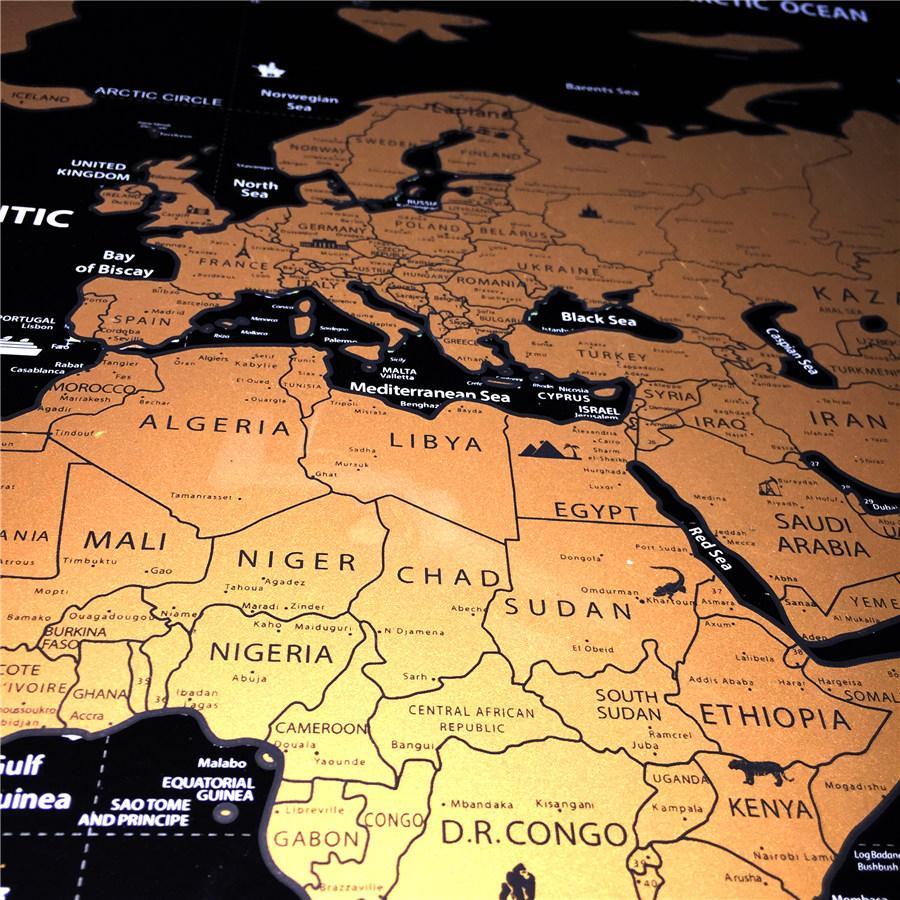 Interactive Travel World Map Print