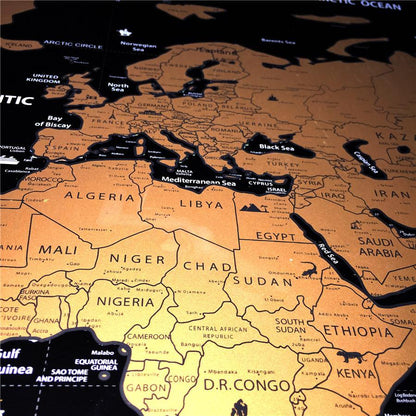 Interactive Travel World Map Print