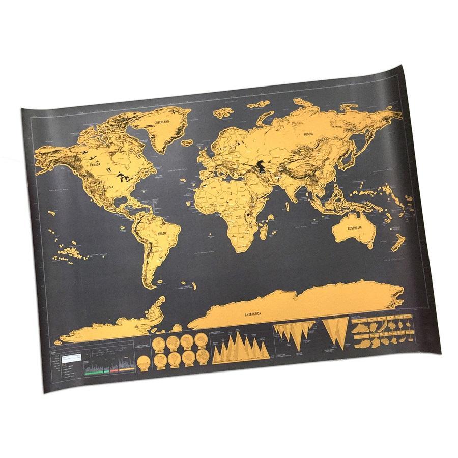 Interactive Travel World Map Print