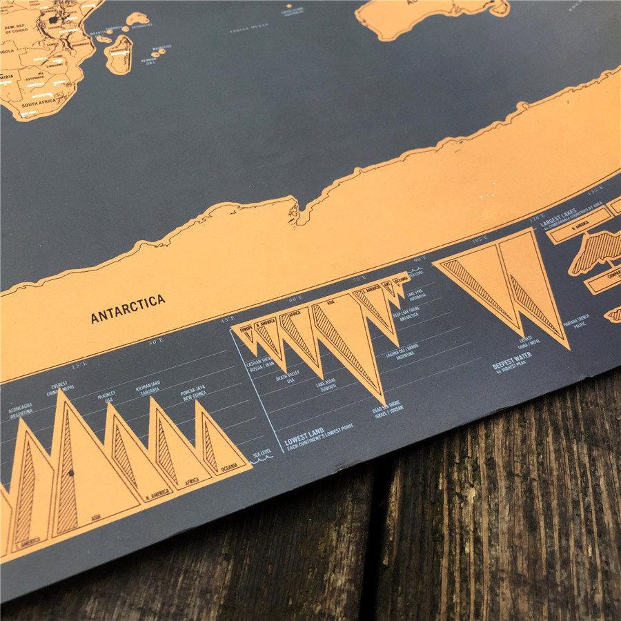 Interactive Travel World Map Print