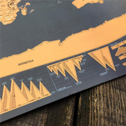 Interactive Travel World Map Print