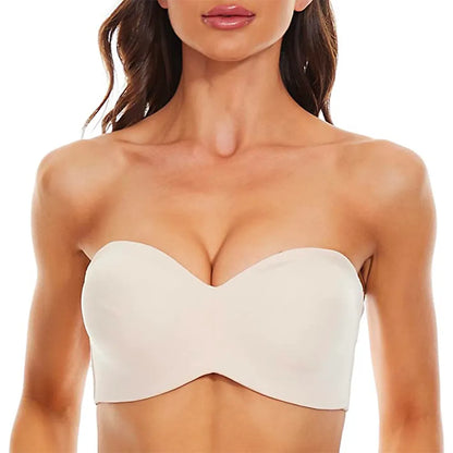 Seamless women's plus-size bra – adjustable straps, back closure, ultra-soft comfort for everyday wear