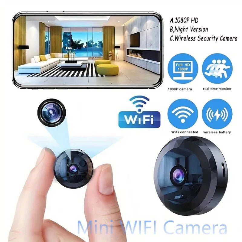 Compact WiFi Security Camera 1080P HD Night Vision - Cofik