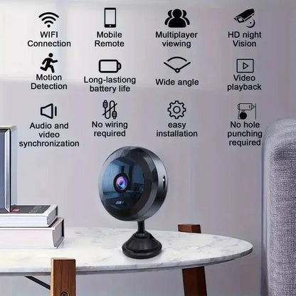 Compact WiFi Security Camera 1080P HD Night Vision