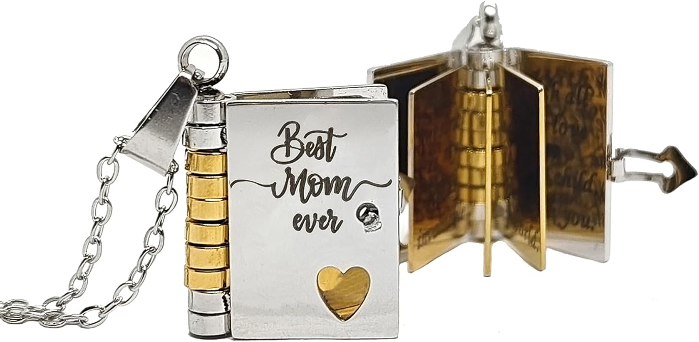 Sentimental Photo Pendant Necklace with Heartfelt Message