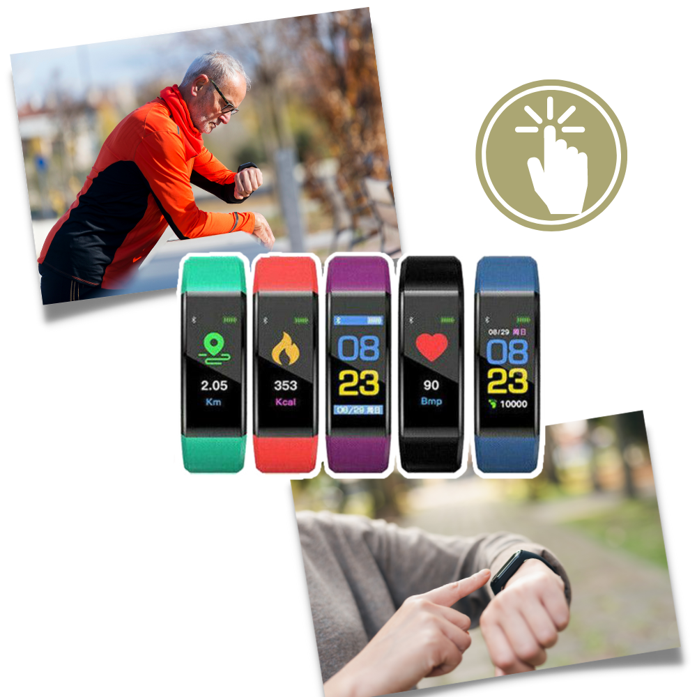 Easy Use Senior Smartwatch with Health Tracker and Big Display
