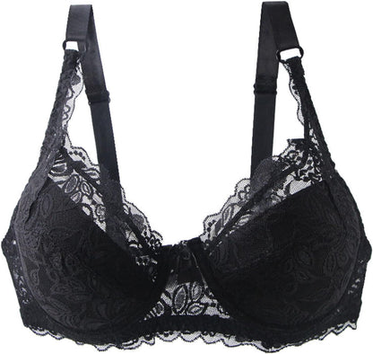 Sexy plus-size lace bra