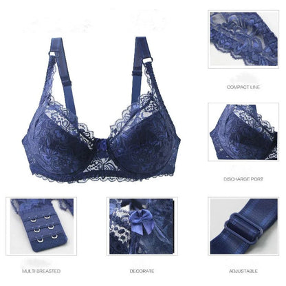 Sexy plus-size lace bra