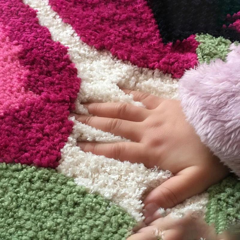Plush Cherry Bathroom Mat