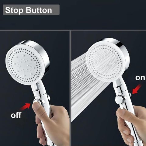Powerful 5-Mode Shower Head for Low Water Pressure