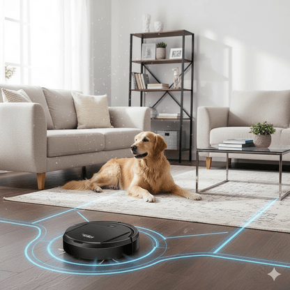 Quiet Robot Vacuum with Advanced HEPA Filter System