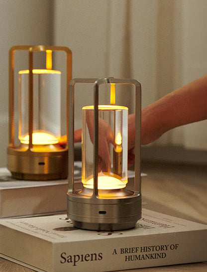 Portable LED Desk Lamp - Compact Battery Powered Nightlight